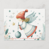 スカンジナビアエレガンススピリチュアルクリスマスエンジェル ポストカード (正面)