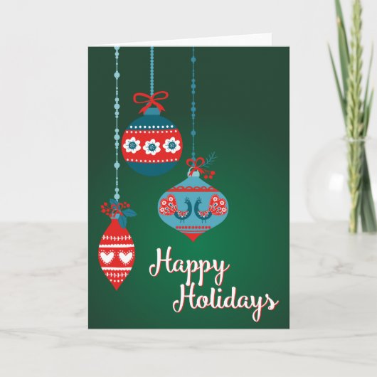 スカンジナビアオーナメントハッピーホリデイズ シーズンカード (正面)