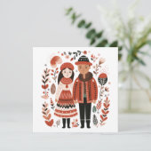 スカンジナビアカップル愛好家ハートバレンタイン シーズンカード (スタンド正面)