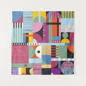 スカンジナビアカラフル型 タペストリー (正面(横))