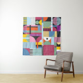 スカンジナビアカラフル型 タペストリー (インサイチュ)