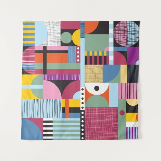 スカンジナビアカラフル型 タペストリー (正面)