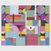 スカンジナビアカラフル型 ラッピングペーパー (フラット)