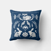 スカンジナビアキツネバニーフラワーガーデン クッション (裏面)