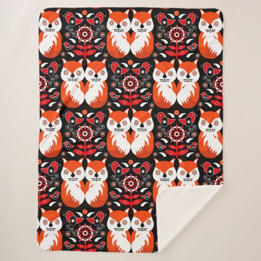 スカンジナビアキツネフォーク シェルパブランケット (正面)