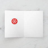 スカンジナビアクリスマスエルク折り畳みグリーティングカード カード (内部)