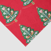 スカンジナビアクリスマスツリーフォークアート 薄葉紙 (詳細)