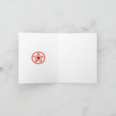 スカンジナビアクリスマストナカイ折り畳みグリーティングカード カード (内部)