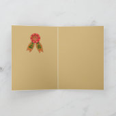 スカンジナビアクリスマストナカイ折り畳みグリーティングカード カード (内部)