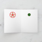 スカンジナビアクリスマスフォーク馬グリーティングカード カード (内部)