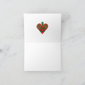 スカンジナビアクリスマス神Jul折り畳みグリーティングカード2 カード (内部)