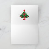 スカンジナビアクリスマス神Jul折り畳みグリーティングカード3 カード (内部)