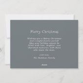 スカンジナビアグレー水彩クリスマス冬の木 シーズンカード (裏面)