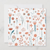 スカンジナビアサマーフラワーズボホ婚約 招待状 (裏面)