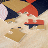 スカンジナビアシンプルの図形ジオメトリアートワークのポスター ジグソーパズル (側面)