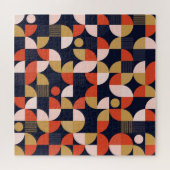 スカンジナビアシンプルの図形ジオメトリアートワークのポスター ジグソーパズル (横)