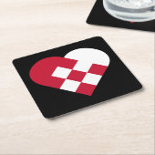 スカンジナビアジュレハート スクエアペーパーコースター (アングル)