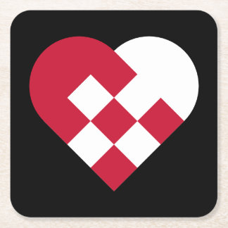 スカンジナビアジュレハート スクエアペーパーコースター