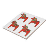 スカンジナビアスウェーデン人のDalaのカラフルな馬 タイル (側面)