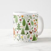 スカンジナビアスタイルイラストオンクリーム ジャンボコーヒーマグカップ (正面右)