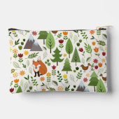 スカンジナビアスタイルイラストレーションオンクリームパターン アクセサリーポーチ (裏面)