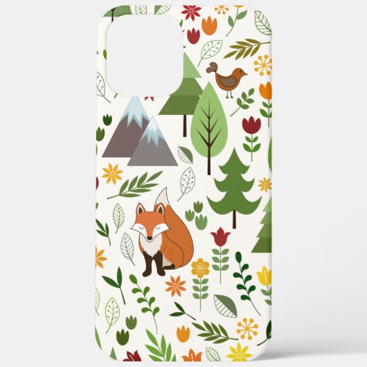 スカンジナビアスタイルイラストレーションCrm Lgパターン Case-Mate iPhoneケース (裏面)