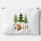 スカンジナビアスタイルキツネ花の木と文字 アクセサリーポーチ (裏面)