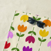 スカンジナビアスタイルコルon CrmフラワーRptパターン ビーチタオル (インサイチュ)