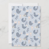 スカンジナビアスタイルフォークアートベイビーシャワー招待状 招待状 (裏面)