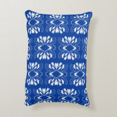 スカンジナビアスタイルモダンブルーホワイトフェアデザイン アクセントクッション (裏面(縦))