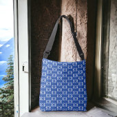 スカンジナビアスタイルモダンブルーホワイトフェアデザイン クロスボディバッグ