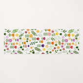 スカンジナビアスタイル動植物パターン ヨガマット (正面(横))