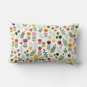 スカンジナビアスタイル動植物パターン ランバークッション (裏面)