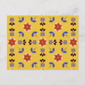 スカンジナビアスタイル幾何学模様 シーズンポストカード (正面)