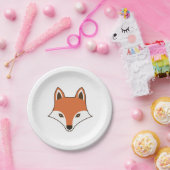 スカンジナビアスタイル漫画キツネ顔 ペーパープレート (パーティー)