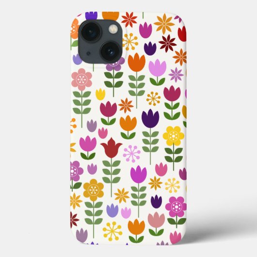 スカンジナビアスタイル花ビッグパターンケースメイトi Case-Mate iPhoneケース (裏面)