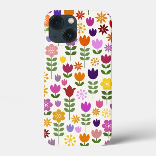 スカンジナビアスタイル花ビッグパターン Case-Mate iPhoneケース (裏面)