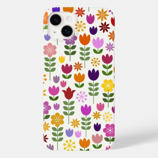 スカンジナビアスタイル花ビッグパターン Case-Mate iPhoneケース (裏面)
