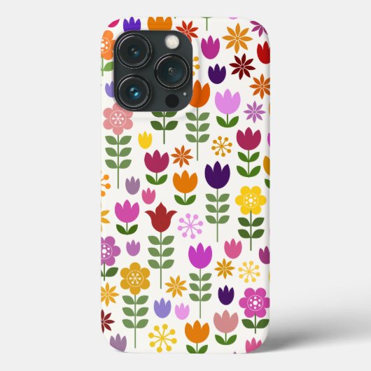 スカンジナビアスタイル花ビッグパターン Case-Mate iPhoneケース (裏面)