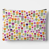 スカンジナビアスタイル花柄 アクセサリーポーチ (正面)