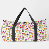 スカンジナビアスタイル花柄 ダッフルバッグ (裏面)