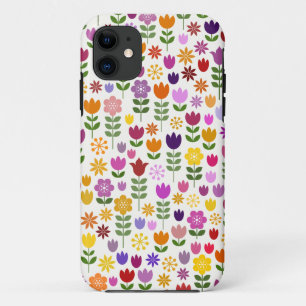 スカンジナビアスタイル花柄 iPhone 11 ケース