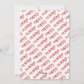 スカンジナビアスタイル鹿の赤い青の写真クリスマス シーズンカード (裏面)