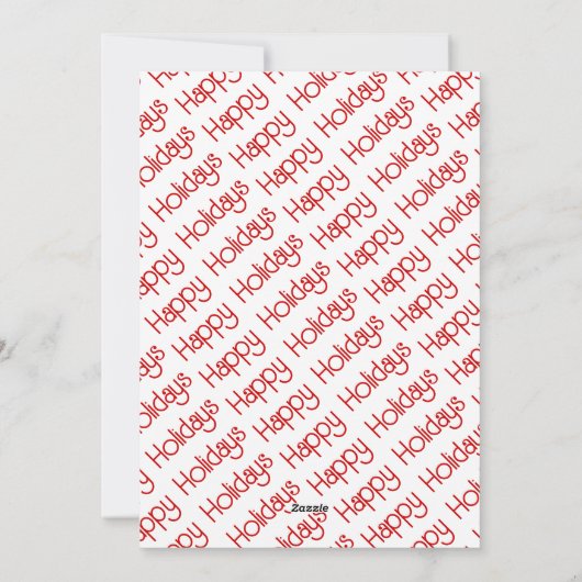 スカンジナビアスタイル鹿レッドブルークリスマス シーズンカード (裏面)