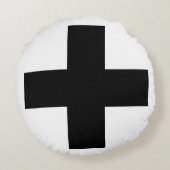 スカンジナビアスタイル – ラージブラックプラスサイン ラウンドクッション (裏面)