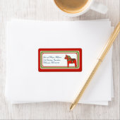 スカンジナビアダラホーススウェーデン語カスタムパーソナライズ ラベル (インサイチュ)