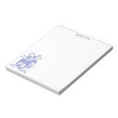 スカンジナビアダラホースブルーパーソナライズされた ノートパッド (回転)