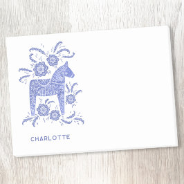 スカンジナビアダラホースブルーパーソナライズされた ポストイット