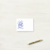 スカンジナビアダラホースブルー ポストイット (デスク上)