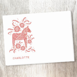 スカンジナビアダラホースレッドパーソナライズされた ポストイット